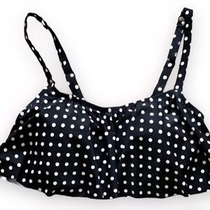 Torrid Black and White Polka Dot Bikini Top